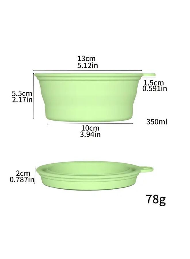 Pink Portable Silicone Collapsible Dog Bowl Easy Clean Travel Outdoor - Image 2